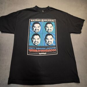 Gabriel Iglesias T Shirt Mens XLB Black World Tour 2014 Short Sleeve Graphic Tee